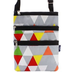 Canvas Prism Triangle Messenger Bag